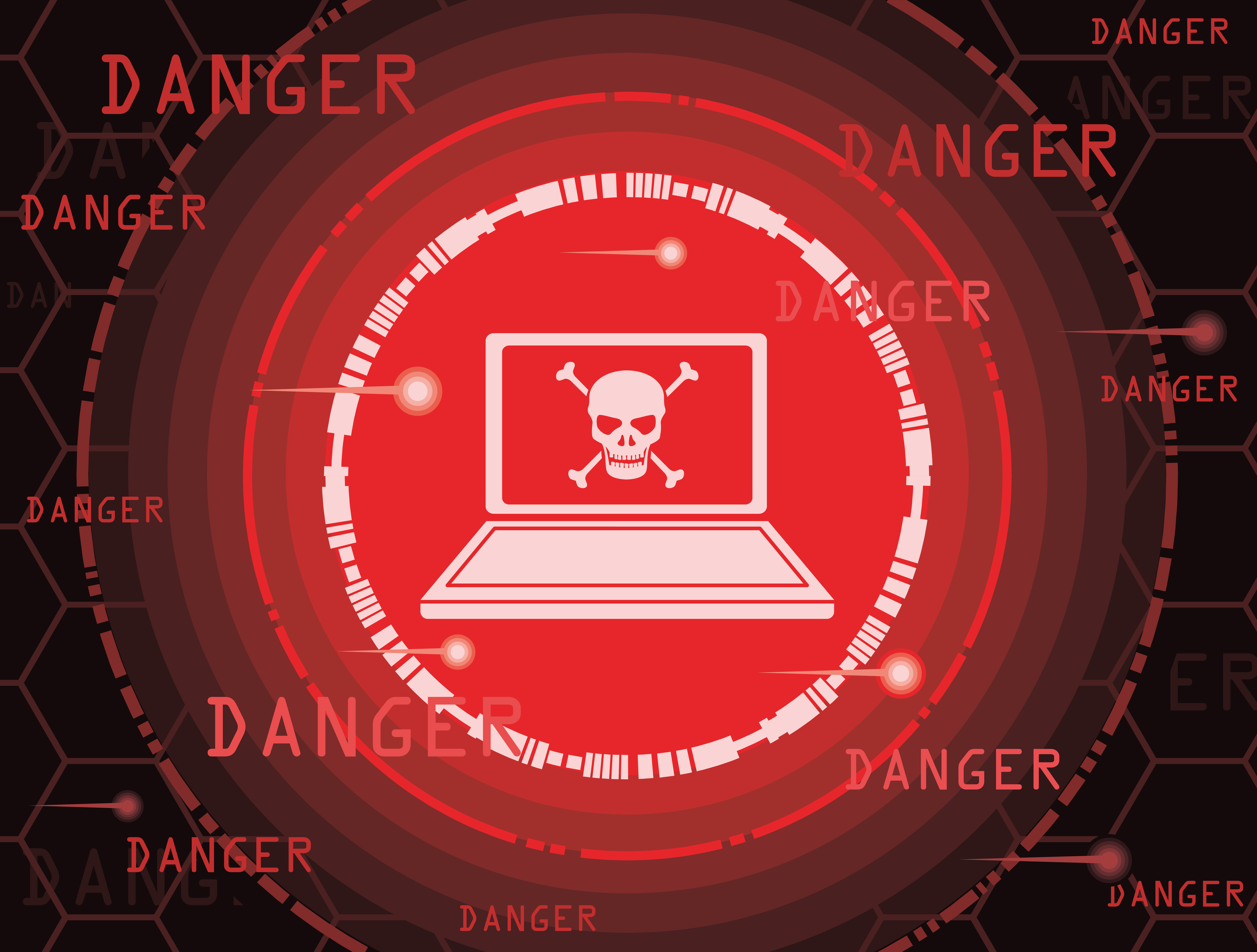 laptop cyber security technology poster
